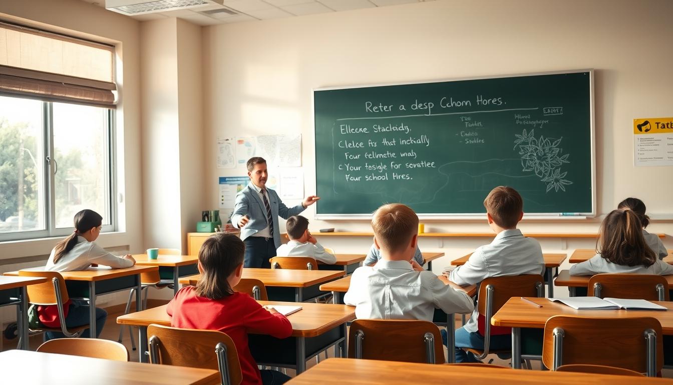 Student using learning strategies while studying