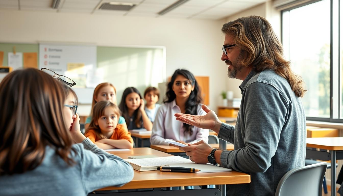 Student using a study guide to organize academic notes